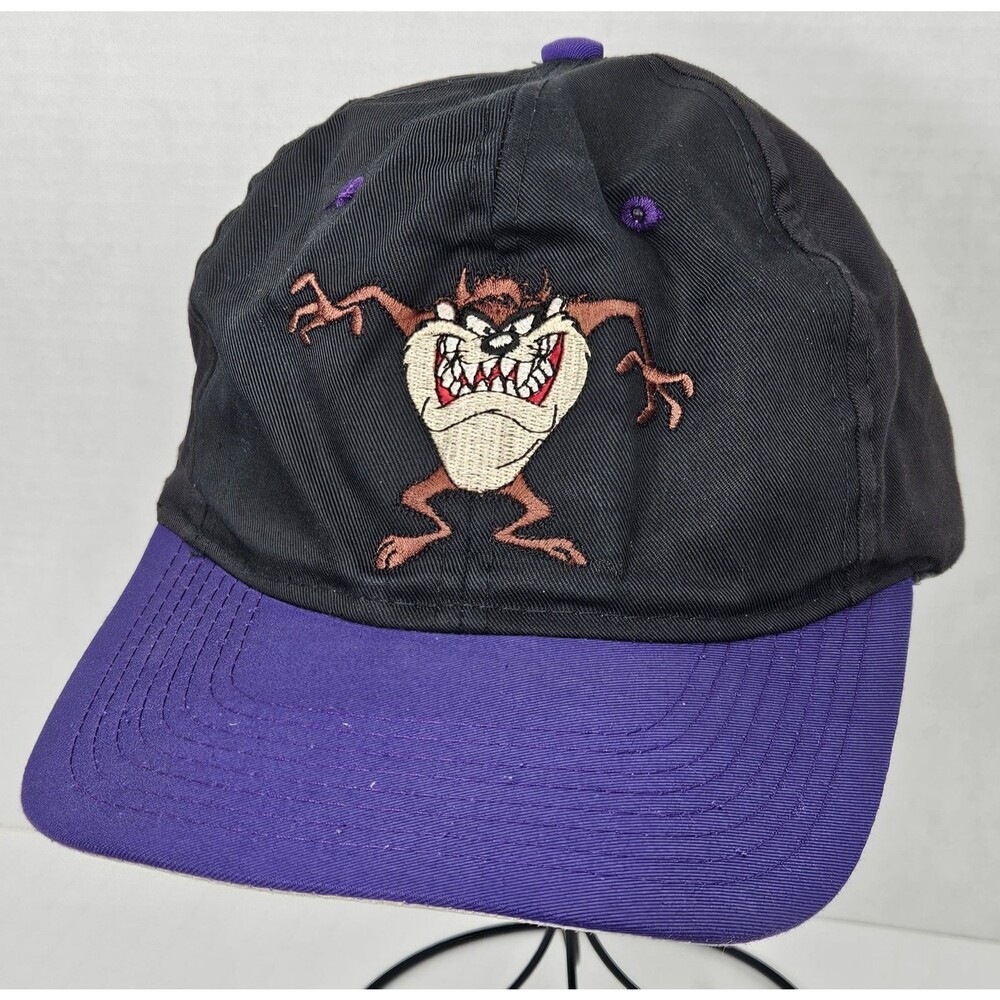 Vintage 1993 TAZ Tasmanian Devil Looney Tunes Snapback Hat Cap Warner Bros.